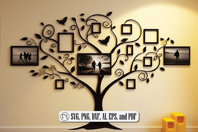 Tree Photo Frame Wall Decor SVG SVG MD JOYNAL ABDIN 