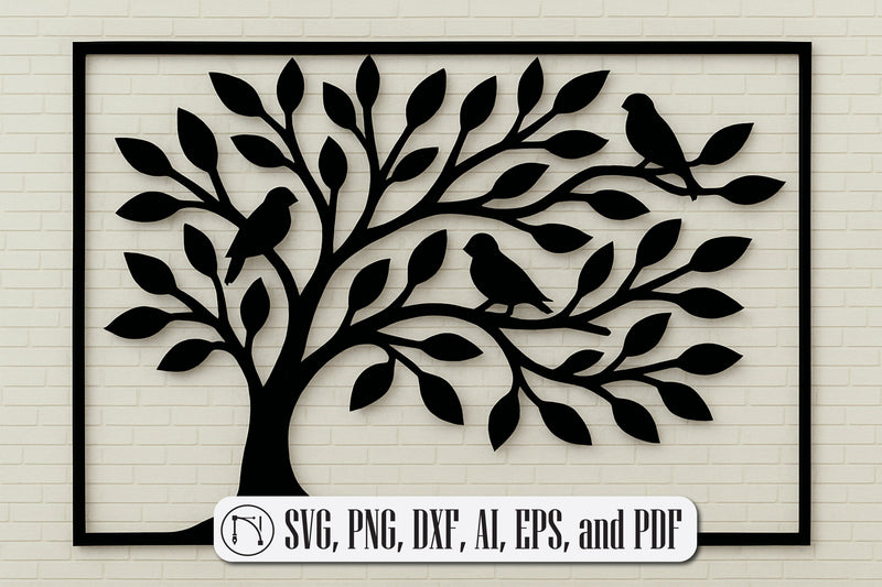 Tree Wall Panel Laser Cut SVG design - So Fontsy