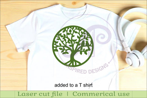 Tree with birds wall sign, SVG file. SVG APInspireddesigns 