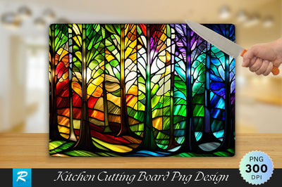 Trees Stained Cutting Board Sublimation Regulrcrative 