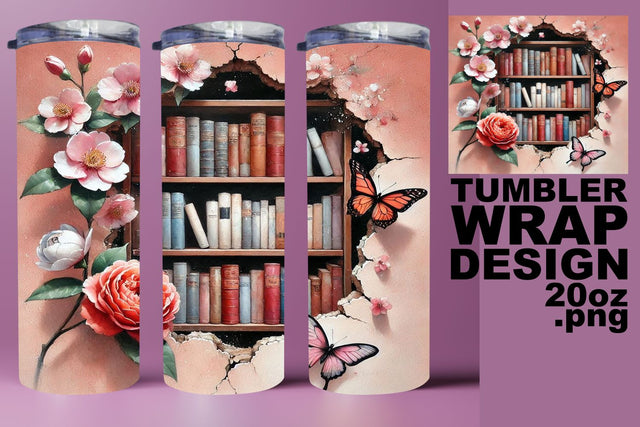 Trendy 20oz wrap, perfect for sublimation lovers! , Books Sublimation HoodArtCraft 