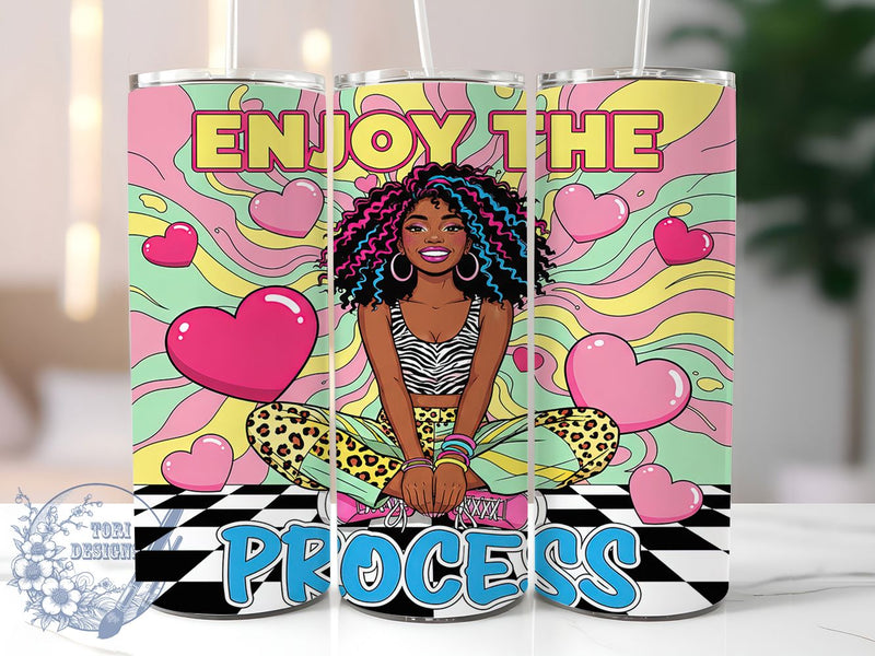 Trendy Black Fashion Girl Tumbler, Stylish Design, Motivational Theme, Trendy Art, Tumbler Wrap, Sublimation Design, 20oz Tumbler Sublimation ToriDesigns 