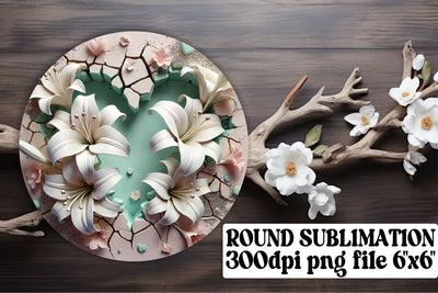 Trendy circle PNG designs, ideal for keychain projects! , 3D Heart Sublimation afrosvg 