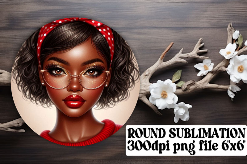 Trendy circle PNG designs, ideal for keychain projects! , Love Girl Sublimation afrosvg 