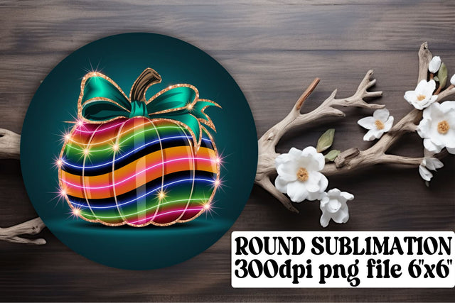 Trendy circle PNGs for unique keychain sublimation use! , Neon Fall Sublimation afrosvg 