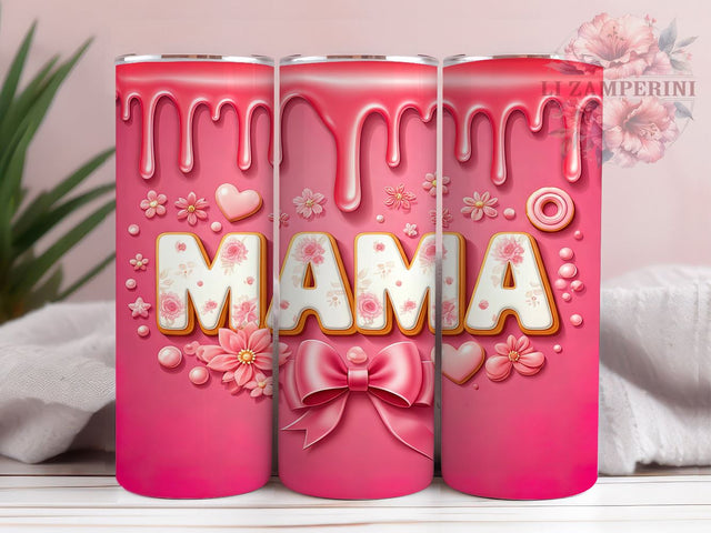 Trendy Coquette Mama 20oz Tumbler, Inflated Design, 20oz Sublimation, Trendy Drinkware, Stylish Mama Gift, Chic Tumbler Wrap, Unique Mama Gift Sublimation Li Zamperini 