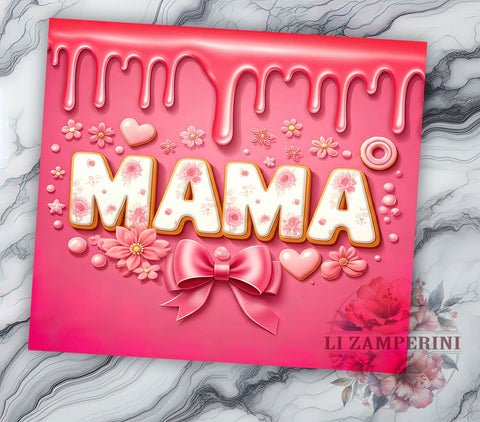 Trendy Coquette Mama 20oz Tumbler, Inflated Design, 20oz Sublimation, Trendy Drinkware, Stylish Mama Gift, Chic Tumbler Wrap, Unique Mama Gift Sublimation Li Zamperini 