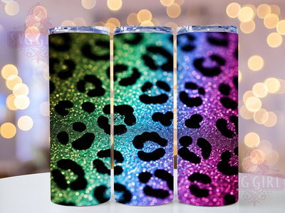 Trendy Glitter Leopard Tumbler, Glitter Tumbler, Leopard Print Cup, Animal Print Design, Sublimation Wrap, Fashion Tumbler, Wild Style Drinkware, Trendy Leopard Cup Sublimation SvggirlplusArt 
