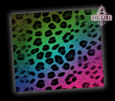 Trendy Glitter Leopard Tumbler, Glitter Tumbler, Leopard Print Cup, Animal Print Design, Sublimation Wrap, Fashion Tumbler, Wild Style Drinkware, Trendy Leopard Cup Sublimation SvggirlplusArt 