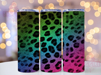 Trendy Glitter Leopard Tumbler, Glitter Tumbler, Leopard Print Cup, Animal Print Design, Sublimation Wrap, Fashion Tumbler, Wild Style Drinkware, Trendy Leopard Cup Sublimation SvggirlplusArt 