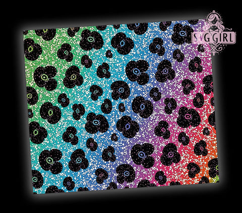 Trendy Glitter Leopard Tumbler, Glitter Tumbler, Leopard Print Cup, Animal Print Design, Sublimation Wrap, Fashion Tumbler, Wild Style Drinkware, Trendy Leopard Cup Sublimation SvggirlplusArt 