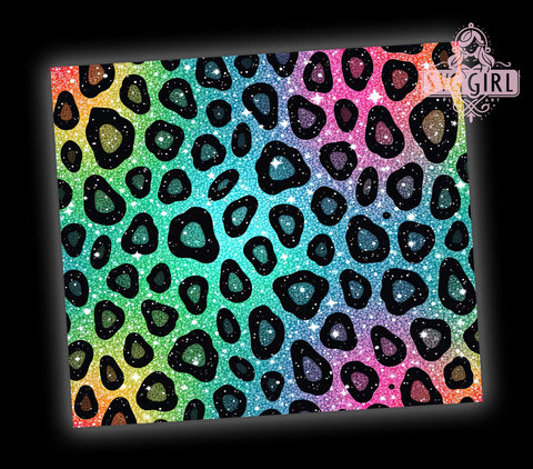 Trendy Glitter Leopard Tumbler, Glitter Tumbler, Leopard Print Cup, Animal Print Design, Sublimation Wrap, Fashion Tumbler, Wild Style Drinkware, Trendy Leopard Cup Sublimation SvggirlplusArt 