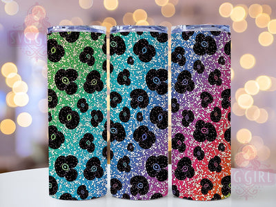 Trendy Glitter Leopard Tumbler, Glitter Tumbler, Leopard Print Cup, Animal Print Design, Sublimation Wrap, Fashion Tumbler, Wild Style Drinkware, Trendy Leopard Cup Sublimation SvggirlplusArt 