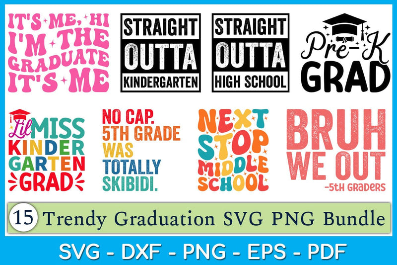 Trendy Graduation SVG PNG Bundle Cut File SVG Creativedesigntee 
