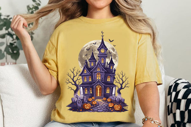 Trendy Haunted House Halloween Png Sublimation Shahin alam 