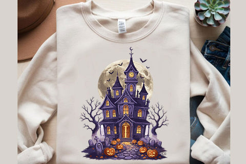 Trendy Haunted House Halloween Png Sublimation Shahin alam 