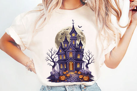 Trendy Haunted House Halloween Png Sublimation Shahin alam 