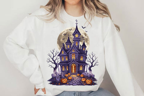 Trendy Haunted House Halloween Png Sublimation Shahin alam 