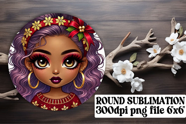 Trendy keychain designs, perfect for sublimation circles! , Love Girl Sublimation afrosvg 