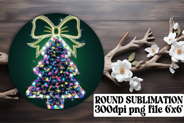 Trendy keychain PNGs, designed for round sublimation use! , Neon Xmas Sublimation afrosvg 