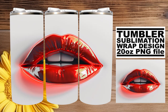 Trendy Lip Art Tumbler Sublimation Sublimation afrosvg 