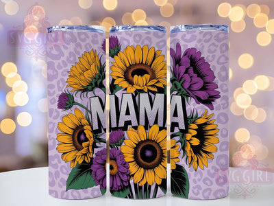 Trendy Mama Floral 20oz Tumbler, Sunflower Design, Purple Flowers Wrap, Sublimation Wrap, 20oz Tumbler Design, PNG Tumbler Wrap, Floral Theme Sublimation SvggirlplusArt 