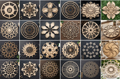 Trendy Mandala Cut laser Cut SVG Bundle,Mandala Cut laser Cut SVG file SVG Regulrcrative 