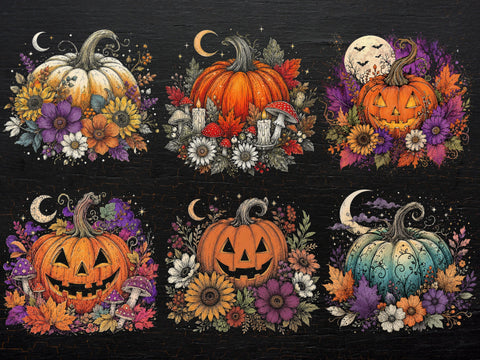 Trendy Neon Floral Pumpkin Png, Boho Fall Pumpkin Spice Shirt Design, Retro Autumn Flowers Sublimation, Preppy Fall Pumpkin Season Png SVG DesignDestine 