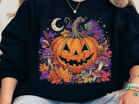 Trendy Neon Floral Pumpkin Png, Boho Fall Pumpkin Spice Shirt Design, Retro Autumn Flowers Sublimation, Preppy Fall Pumpkin Season Png SVG DesignDestine 