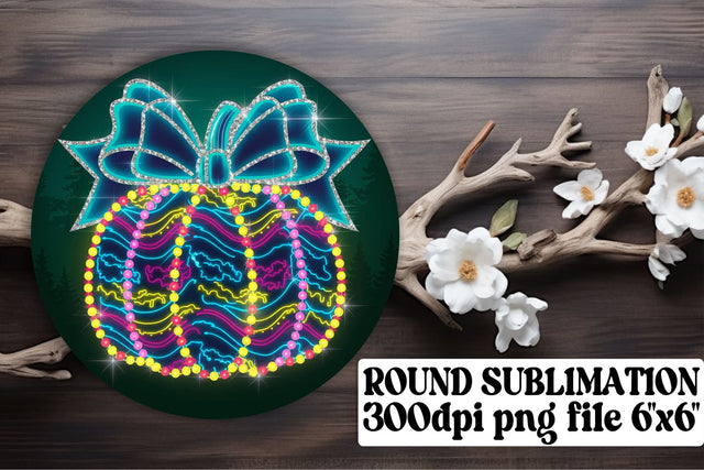 Trendy round designs for keychains, ready for custom projects! , Neon Fall Sublimation afrosvg 