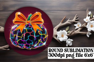 Trendy round PNGs for keychain designs, sublimation-friendly! , Neon Fall Sublimation afrosvg 