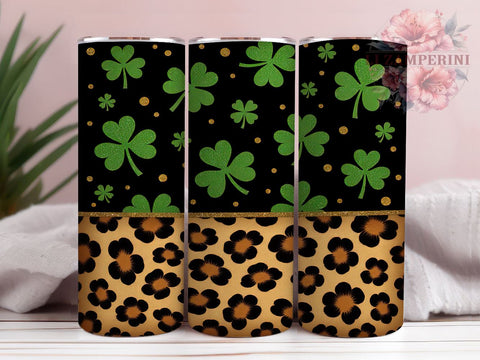 Trendy Shamrock Leopard 20oz Tumbler, Leopard Print Tumbler, Shamrock Tumbler Wrap, 20oz Tumbler Sublimation, Trendy St Patricks Design, Animal Print Tumbler, Fashionable Tumbler Sublimation Li Zamperini 