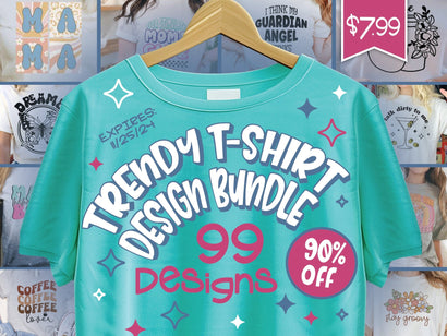 Trendy T-Shirt Design Bundle Bundle So Fontsy Design Shop 