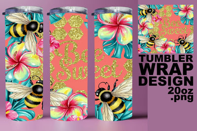 Trendy tumbler design, easy-to-use PNG for gifts! , Bee Sublimation HoodArtCraft 