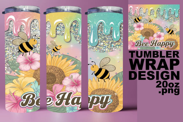 Trendy tumbler wrap, great for creative ideas! , Bee Sublimation HoodArtCraft 