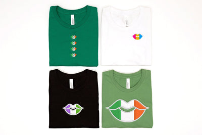 Tri-Color Striped Flag Lips Applique Embroidery Embroidery/Applique DESIGNS Designed by Geeks 