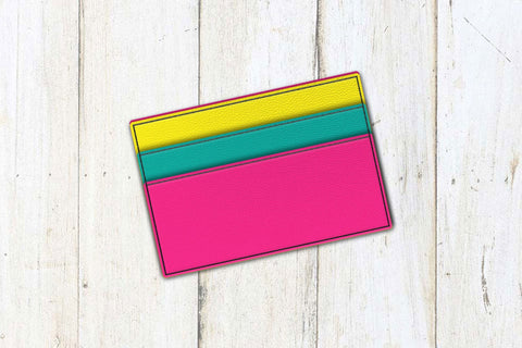 Tri-Pocket Card Holder Wallet ITH Applique Embroidery Embroidery/Applique DESIGNS Risa Rocks It 