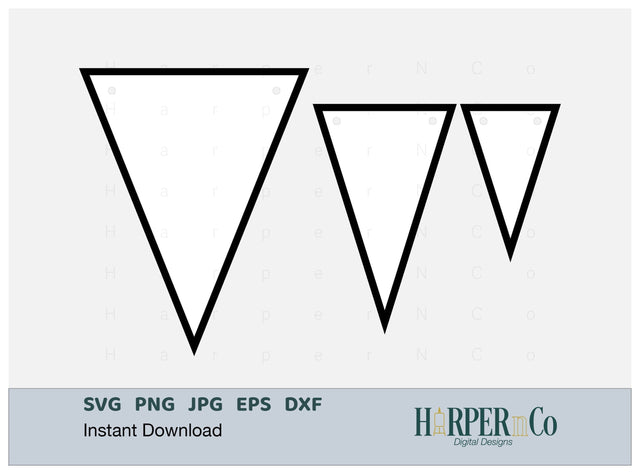 Triangle Banner SVG PNG Cut EPS File SVG HarperNCo 