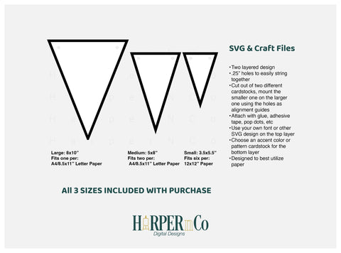Triangle Banner SVG PNG Cut EPS File SVG HarperNCo 