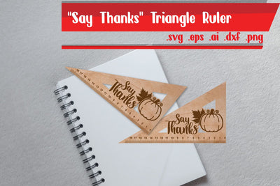 Triangle Ruler, Wooden Ruler, Set-Square Ruler SVG zafrans studio 