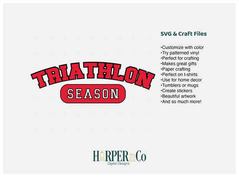 Triathlon Season Laser SVG EPS Cut File SVG HarperNCo 