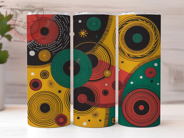 Tribal African Pattern Tumbler, Tribal Print Wrap, Cultural Heritage Cup, 20oz Sublimation Wrap, Afrocentric Empowerment Tumbler, Stylish Ethnic Design Cup, Traditional African Art Wrap Sublimation Lara' s Designs 