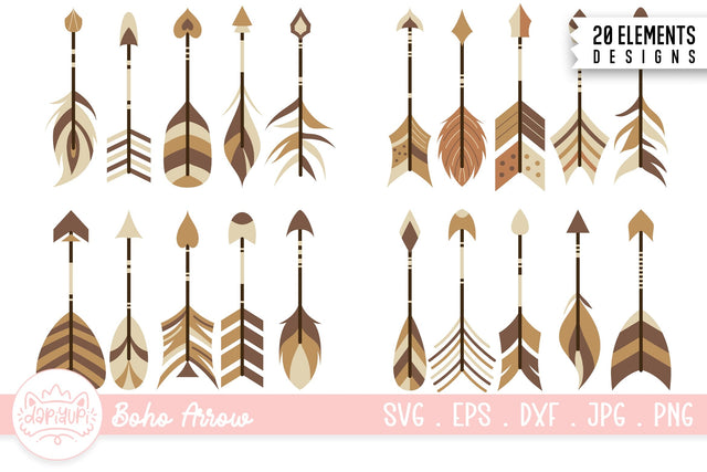 Tribal Boho Arrow Clipart Bundle SVG dapiyupi store 