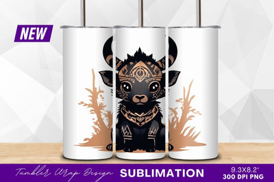 Tribal bull calf adorable tumbler png Sublimation Regulrcrative 