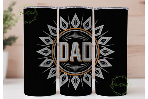 Tribal Dad 20oz Tumbler Wrap Sublimation PixelChick 