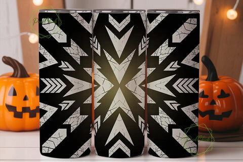 Tribal Distressed Tumbler Wrap PNG Sublimation PixelChick 