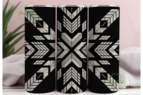 Tribal Distressed Tumbler Wrap PNG Sublimation PixelChick 