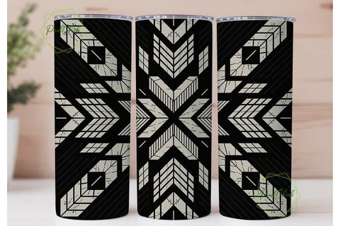 Tribal Distressed Tumbler Wrap PNG Sublimation PixelChick 