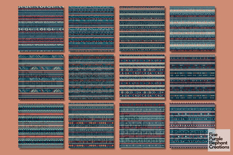 Tribal Fair Isle | Ugly Christmas Sweater Digital Pattern Fine Purple Elephant Creations 