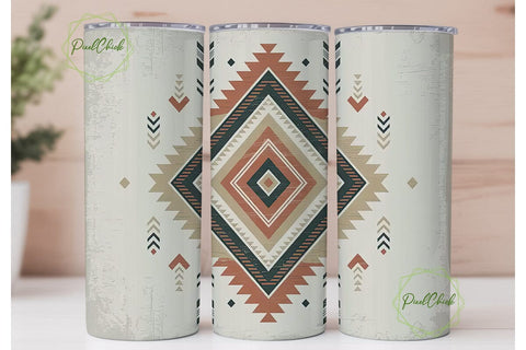 Tribal Geometric 20oz Tumbler Wrap Sublimation PixelChick 